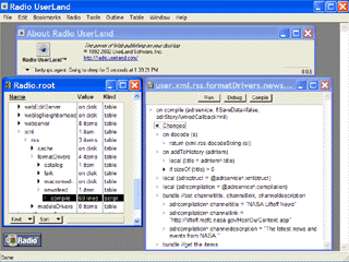 Writing UserTalk scripts in Radio UserLand