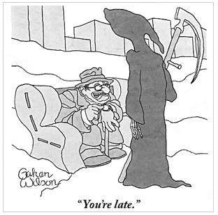 Gahan Wilson Grim Reaper cartoon from The New Yorker
