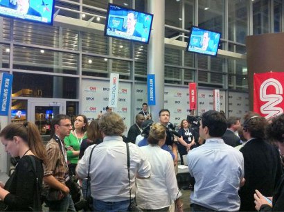 Spin room at the CNN GOP Presidential Debate in Jacksonville, Fl.