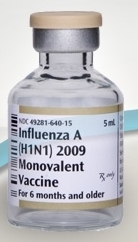 H1N1 vaccine bottle