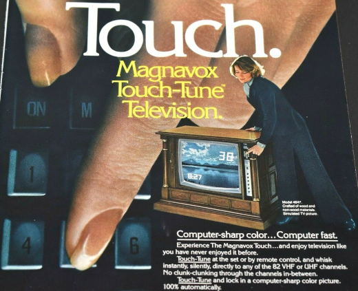 Ad for Magnavox Touch-Tune Television from the 1970s