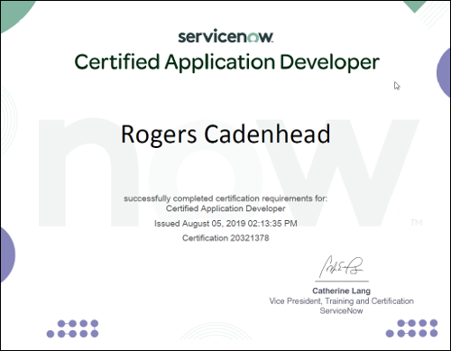 I #39 m a ServiceNow Certified Application Developer