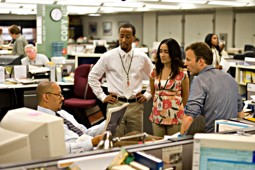 The Wire Baltimore City Sun newsroom