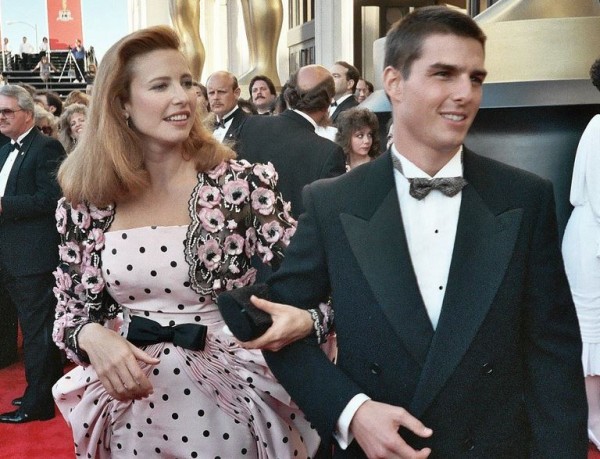 Actors Mimi Rogers and Tom Cruise in the 1980s