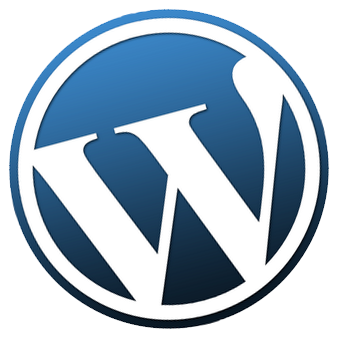 WordPress logo tilted to the left